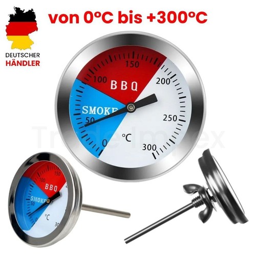Bbq grill thermometer - bbq, 0-300°c